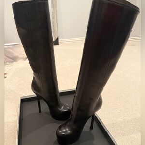 Tribtoo Yves St Laurent Knee High Black Boots - NWT